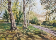 St. Agnes Garden of Rest. Oil on canvas board 