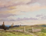 Wheal Kitty, St. Agnes, Cornwall. Oil painting on canvas board 20" x 16" Unframed. 